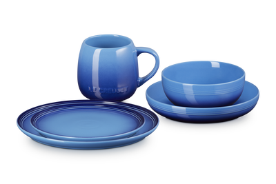 Le Creuset Stoneware Coupe 5-piece Dinnerware Set Azure