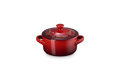 Le Creuset Stoneware Holly Mini Casserole with Gold Decal 10cm