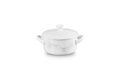 10cm Mini Rd Cocotte White Marble